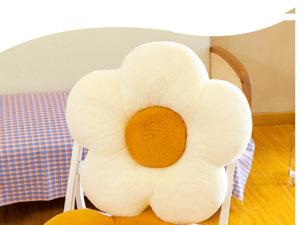 Kudde blomma kudde husdjur kudde soffa burspråk sovrum golv stol kudde solros kudde (35cm vit)_tfrf