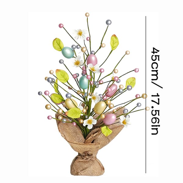 Perlemorskimrende påskeeggtre 45 cm, påskedekorasjon, minimalistisk blomsterpynt