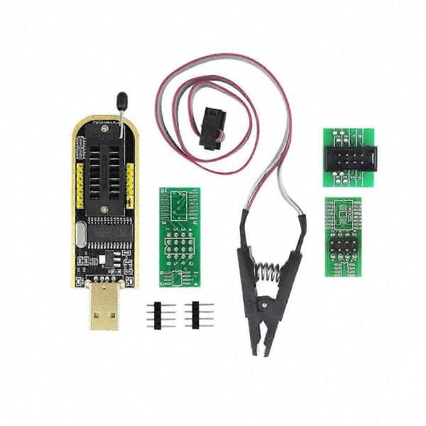 CH341A USB BIOS-programmerer for 24/25-seriens EEPROM med SOP-klemmeadapter