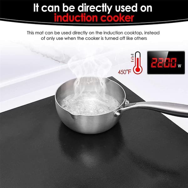 Induction Cooktop Protector Mat 20.4x30.7 inch, Electric Stove Burner Scratch Protector like Glass