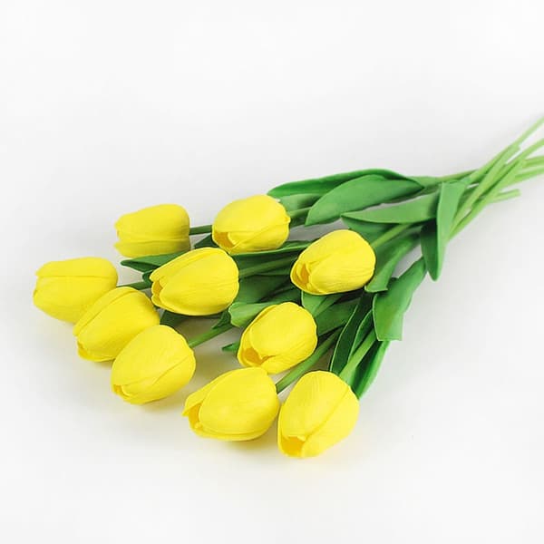Kunstige gule silketulipaner yellow