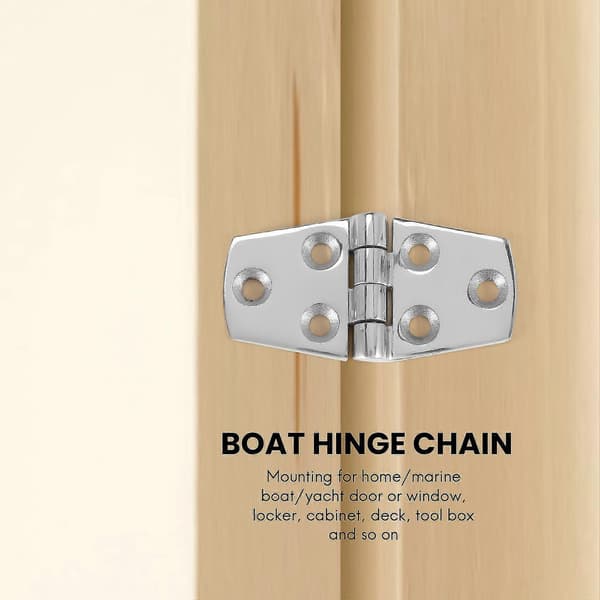 E 4 Stykker Rustfrit Stål S Hængsel Dørhængsel Til E Båd Yacht 76 X 38 Mm Rafting Båd