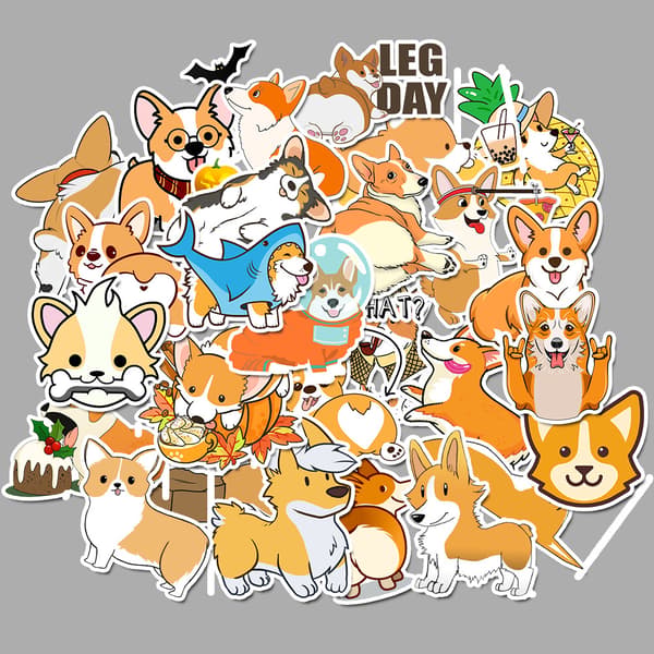 50 söpöä corgi-tarraa