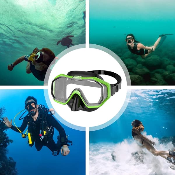Snorkelbriller, voksnebriller med næsebeskytter blød -