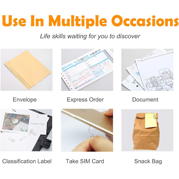 Multifunctional Paper Clips, Corrosion-Resistant Surface for Longevity, High Quality & Impressive Durability, Smooth Surface Ensures Non-Slip Grip