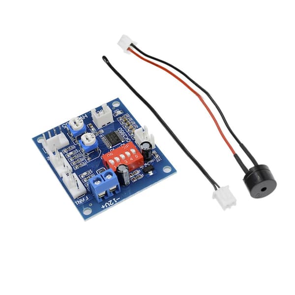 3 kpl DC12V 4-johtimiset PWM-nopeudensäädinmoduulit summerilla NTC 3950 -