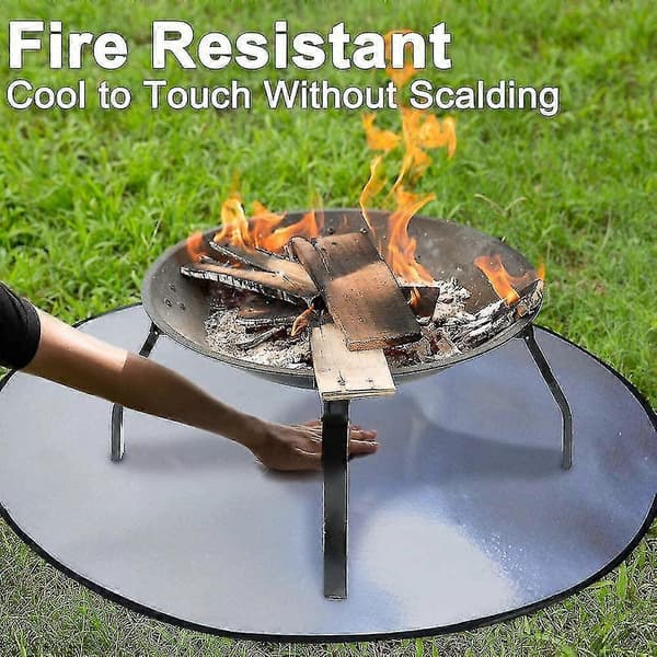 Fire Pit Mat 36 inch Round Under Grill Mat Fireproof Mat Outdoor Lawn Deck Protector