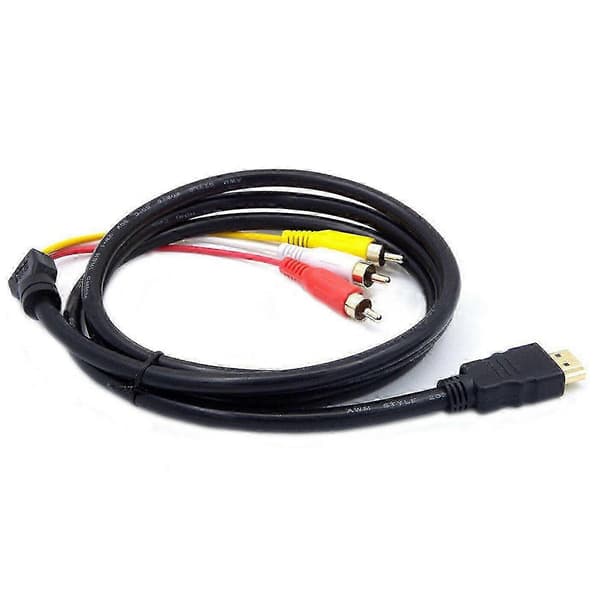 1080p-kompatibel S-Video han til 3 RCA AV-lydkabel med SCART til 3 RCA Phono-adapter (haoyi)