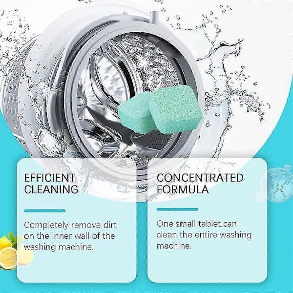 Deep Cleaning Washing Machine Tablets - Odor Removal & Descaling, 12-pack 2 boxes 2 boxes