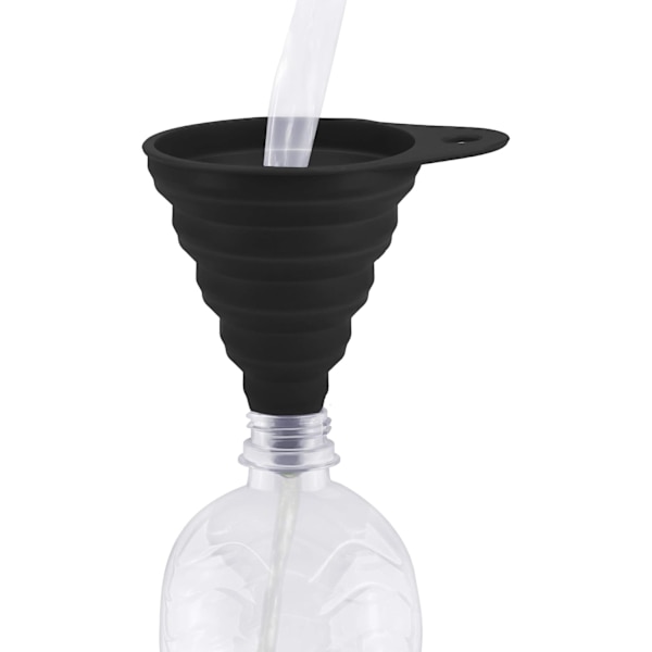 Collapsible Silicone Funnel (approx. 7.5*7*1.6cm) Black