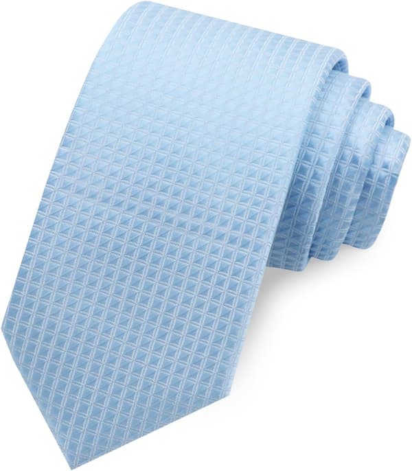 Slips til drenge, selvbindende børneslips, ensfarvet drengeslips til dimission/skole, himmelblå - Skyblue