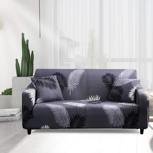 4-seters sofatrekk med armlener, elastisk sofatrekk