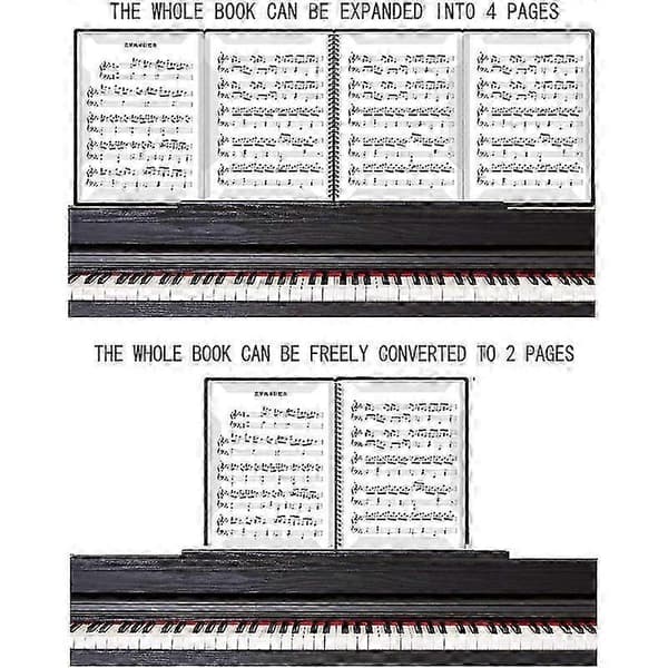 Music Folder Music Stand Accessories Music Binder 4 Pages Expandable Spiral Bound 40 Pockets