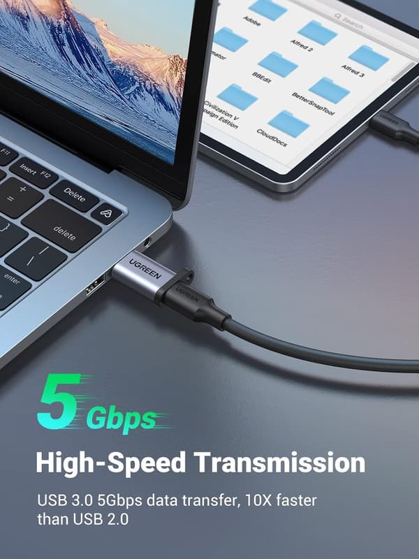 USB till USB C-adapter, USB 3.0 hane till Typ C hona-adapter stöder PD snabbladdare, 5 Gbps dataöverföring, kompatibel med iPhone 15 Pro Max (grå)