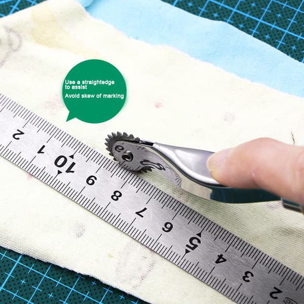 DIY Leather Fabric Tracing Wheel with Wooden Handle Versatile Sewing Tool