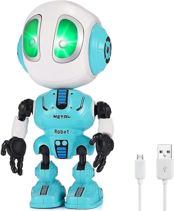 Talende Robot til Børnelegetøj - Mini Robotlegetøj der Gentager Hvad Du Siger, Legetøj til 3 4 5 6 7 8 År Gamle Piger og Drenge