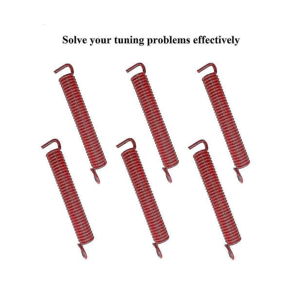 6-pack Noiseless Tremolo Springs, Electric Guitar Bridge Spring, Fits FR, , , DP Style Guitars Red Red