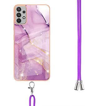 Marmor IMD TPU Mobilskall For Samsung Galaxy A33 5G Lilla 001
