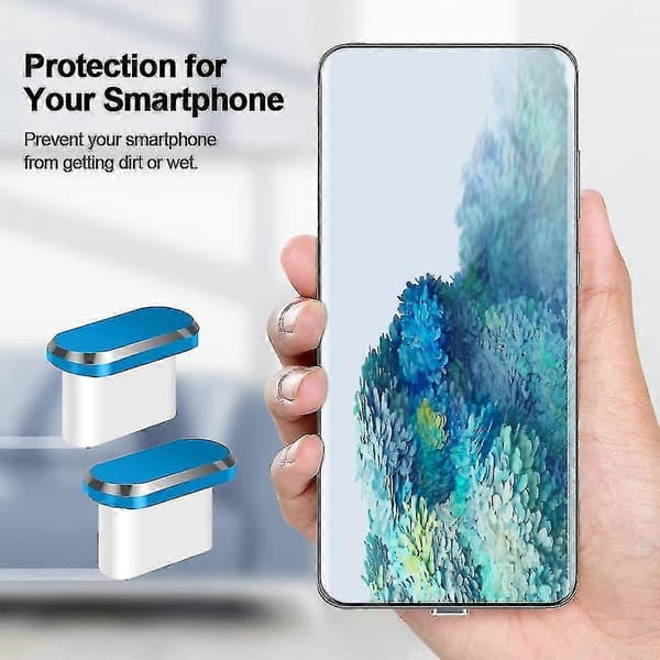 2-pack Typ-C Anti-dammplugg, USB C Port Plugg Dammskydd, Anti-damm Plugg