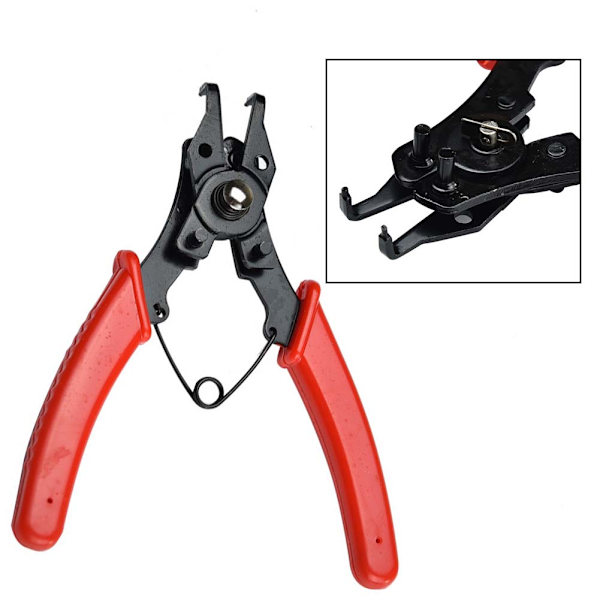 1 set Multi-Angle Snap Rings Tång 4 i 1 låsringstång Intern extern låsringstång Red