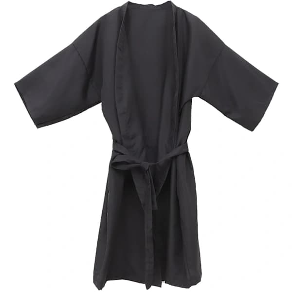 【xj】Salon Klient Kjole Kåber Kappe Frisør Hårklipning Forklæde Til Kunder Kimono Stil (sort)