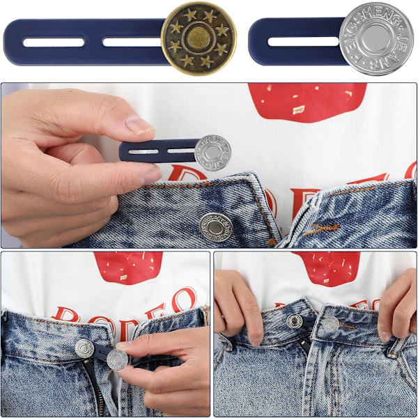 Buttonhole Extender - 12 Pieces - Trouser Extender - 15-17 MM - Silicone - Jeans Trouser Extender - Button Extender - Trouser Buttonhole Extender ...