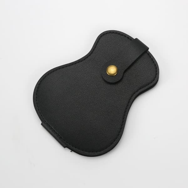 Guitar Pick Holder - Large Capacity PU Leather Pick Case Black