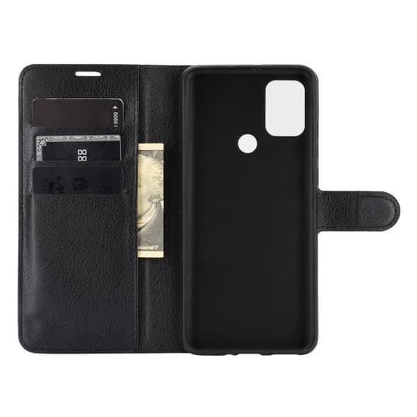 Wiko View5 Etui - Sort PU-læder med stødsikker beskyttelse, stativfunktion og telefonlomme[DB]
