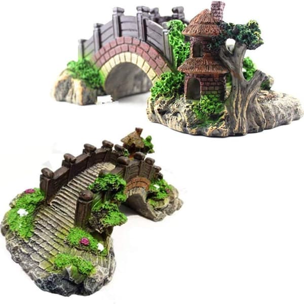 Aquarium Decoration Bridge, Aquarium Bridge Ornament, Aquarium Artificial KLB