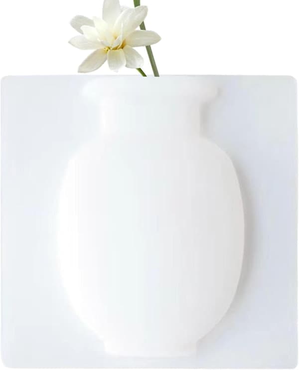 Spårlös väggvas, väggmonterad klibbig blomvas Innovativ, -