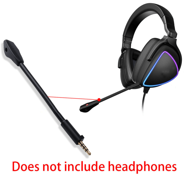 3,5 mm Plugg-Interface Mikrofon Hörlurar HiFi Mikrofon Reparationsreservdel för ROG för Delta RGB Gaming Headset