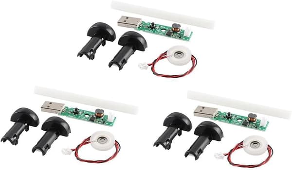 USB-luftfukter, effektiv forstøvning og spraymoduser, 3 stk. modul for bærbare applikasjoner, dobbel