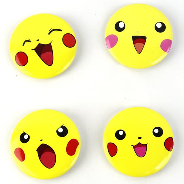 12-pack märken anime tecknad Pikachu runda märken