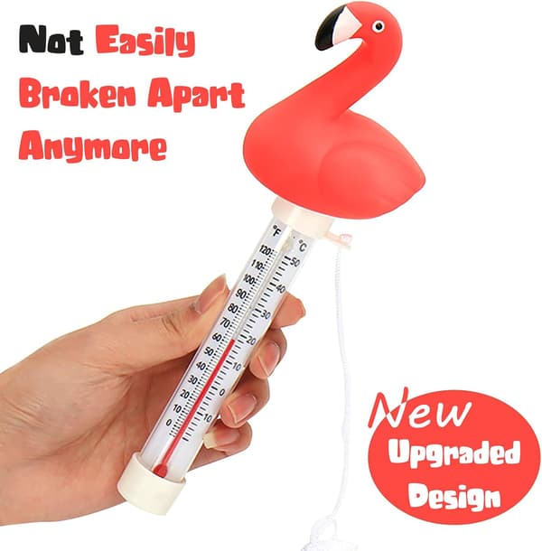 Floating Pool Thermometer, Easy to Read for Water Temperature with String for Outdoor and Indoor Pools and Spas