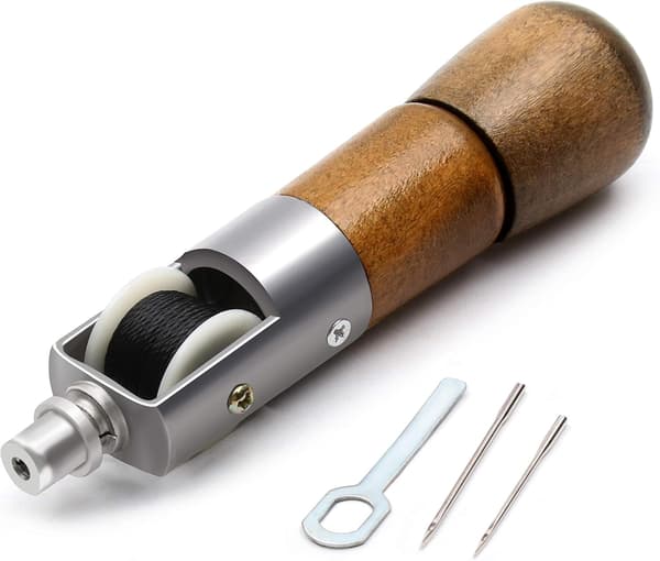 Lærsøm punch kit, stoff søm punch, militærklær