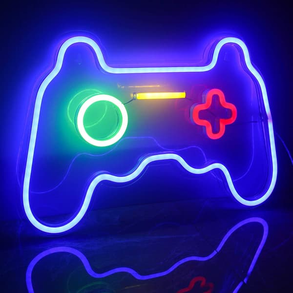 Game Neon Skilte Xbox Neon Lys Skilt Vægkunst Blå LED Neonlys
