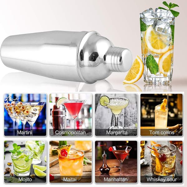 Cocktail Shaker, Cocktail Set, Martini Shaker, 750ml Cocktail Shaker with Strainer, Bartender Tool, Home Bar Cobbler