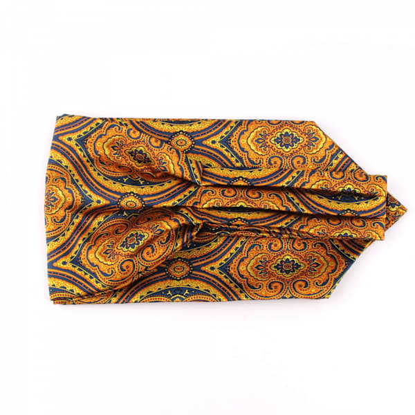 Herr Ascot Cravat Slips - Paisley Jacquard Silke Vävd Blommig Halsduk, LD44806
