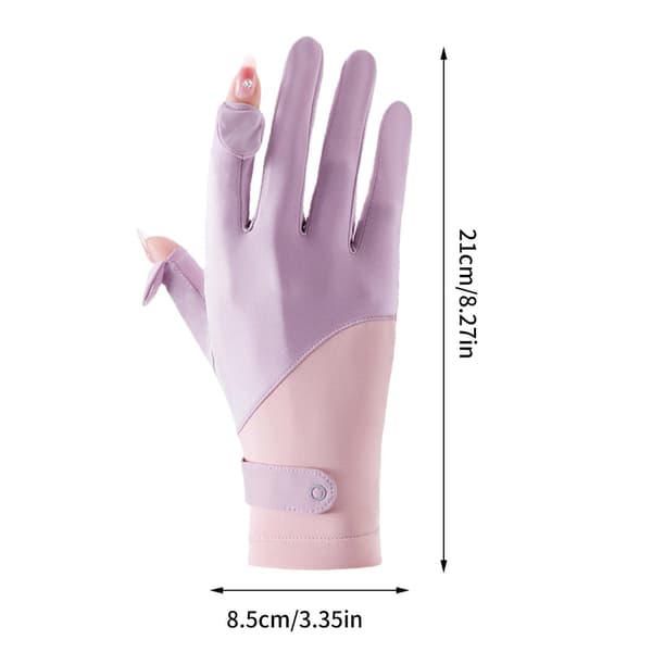 Silkehandsker - Splice Ice Silk Solbeskyttelseshandsker, Lilla