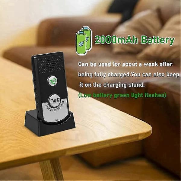 Wireless Intercom Voice Monitor Reminder Smart Two-Way Intercom Suitable for Home Hospital Hotel