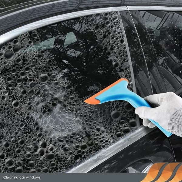 2-pack Window Cleaner with Handle, Flexible Rubber Squeegee, Shower Squeegee, for Glass, Mirrors, Car Windows, Bathroom, 6 Inch