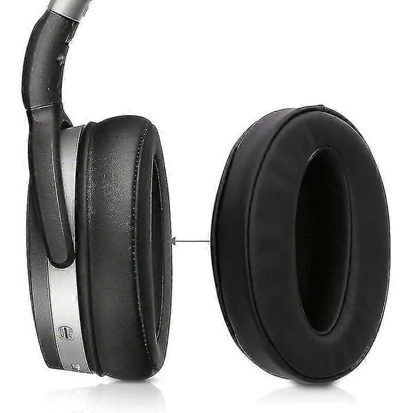 2x Erstatningsørepuder Kompatible Med Sennheiser Hd 4.50 Btnc - Skumørepuder Til Hovedtelefoner - Sort