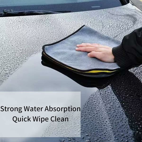 Car Microfiber Cloths 3-pack, 60 x 30 cm Ultra-absorbent Microfiber Cloths - Quick-drying, Reusable for Cleaning, Car Polishing or Home Use