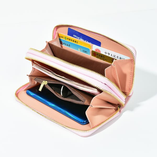 Armbånd Lommebok PU Lær Veske Dame Clutch Feriegave Rosa