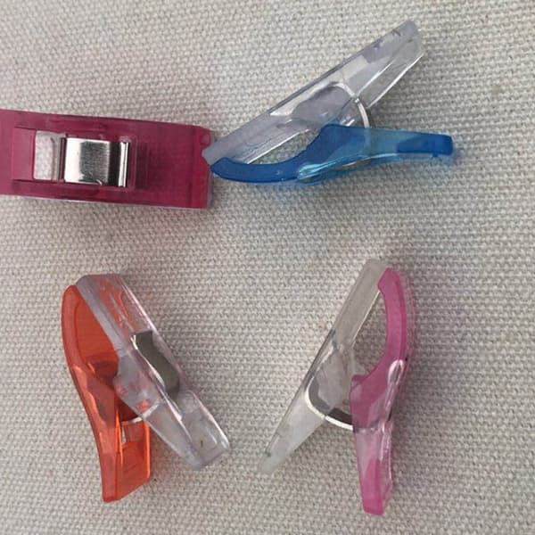 20 stk. (Assorterede farver) Syklips, Stofsyklips, Mul