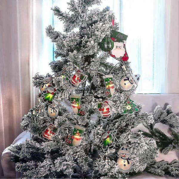 Julepynt, indendørs belysning, vinduespynt, pyntede juletræer