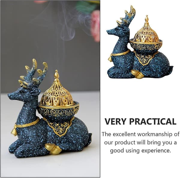 Arabic Incense Burner, Middle Eastern Incense Burner Resin Burner Deer Figurine Arabic Incense Burner For Home