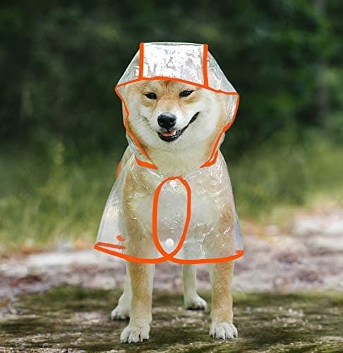 Vedenpitävä ja tuulenpitävä poncho koiralle ja pennulle, koko S (oranssi)