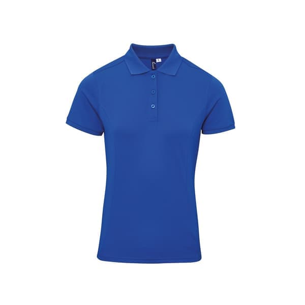 Premier Dame Coolchecker Plus Poloshirt med CoolPlus Vinrød S S