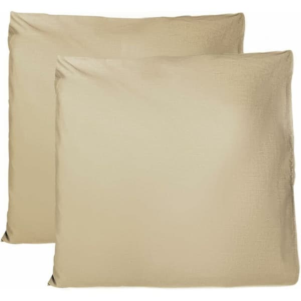 100% Cotton Pillowcase 65x65cm 2-pack 100% Pure Cotton Rectangular Pillowcase with Buckle - Beige